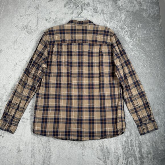 Toad & Co Shirt Mens XL Brown Blue Plaid Button Down Casual Heritage Gorpcore - Picture 3 of 8